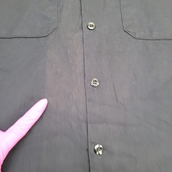 Vintage Y2K Dickies Button Shirt XL 25x32 Black - Picture 4 of 14